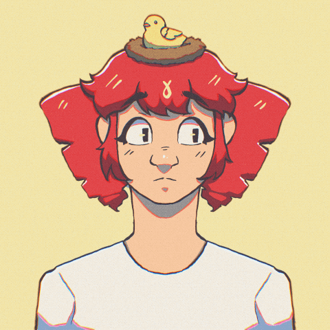 an animated gif of Kasane Teto from the song Birdbrain by Jamie Paige.