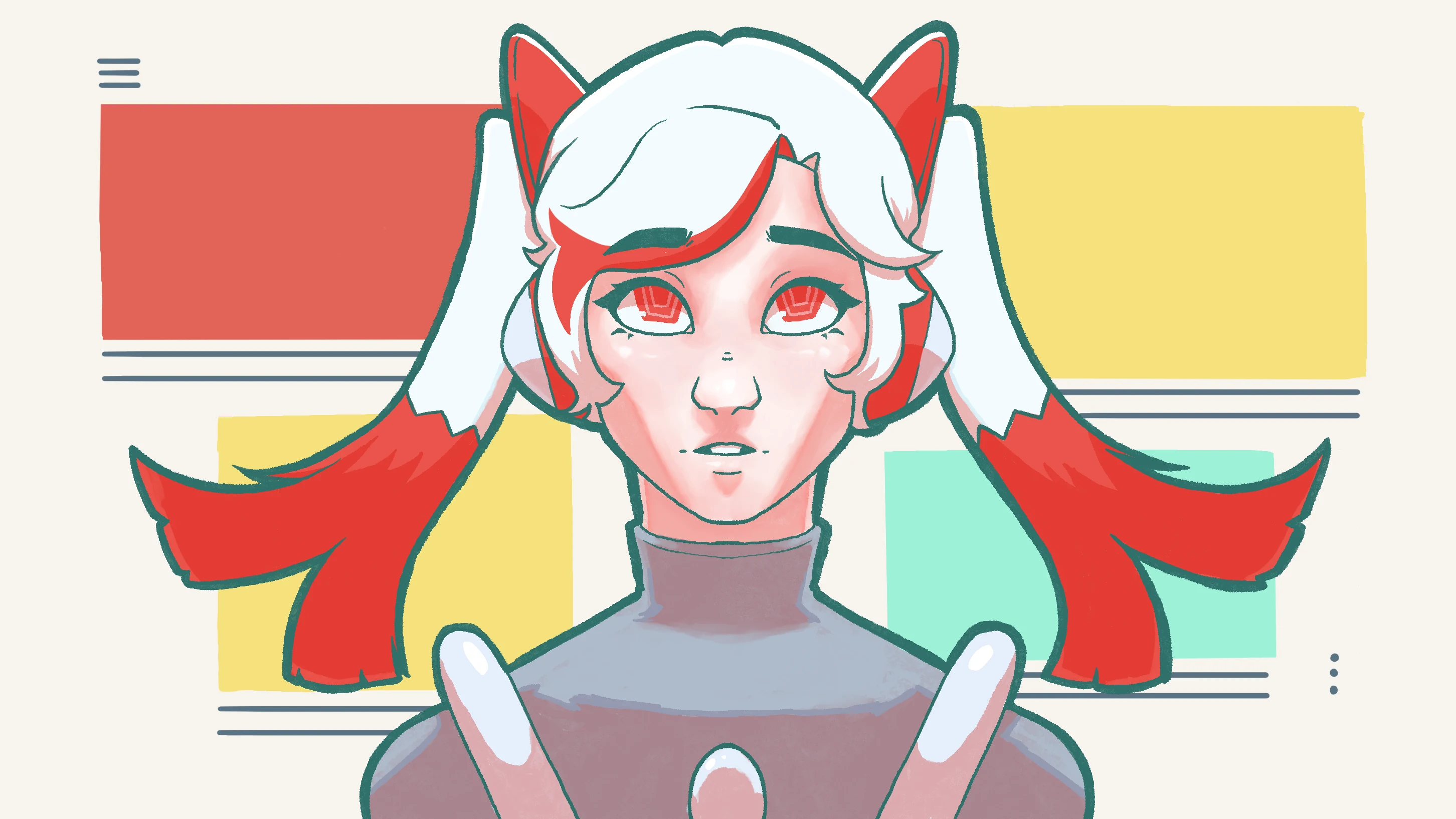 a digital illustration of Hatsune Miku from the music video Utuber by PinocchioP.