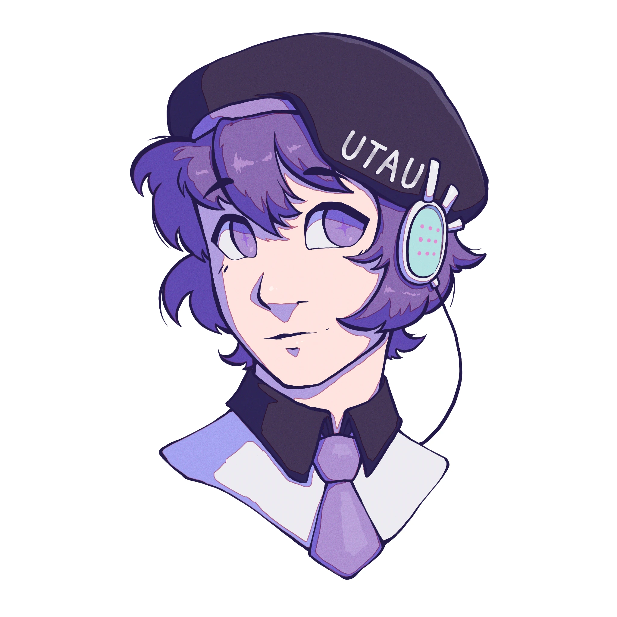 a digital headshot illustration of the popular UTAU character Defoko.